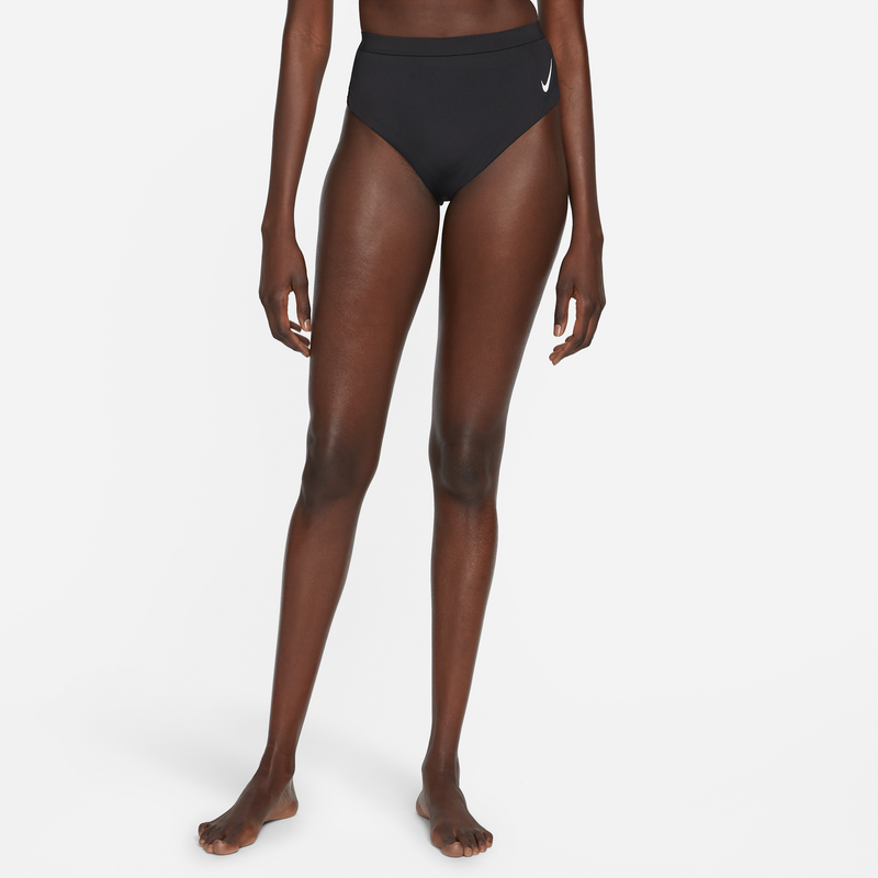 Parte de abajo de bikini de cintura alta Nike Sneakerkini para mujer Negro