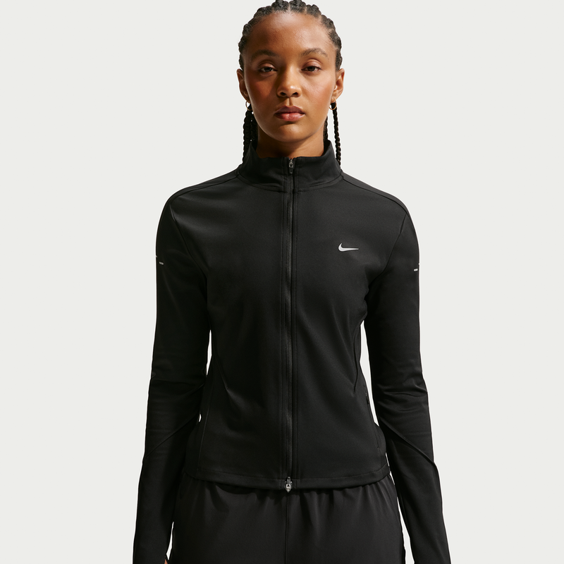 Playera de correr Dri-FIT de cierre completo capa intermedia para mujer Nike Swift