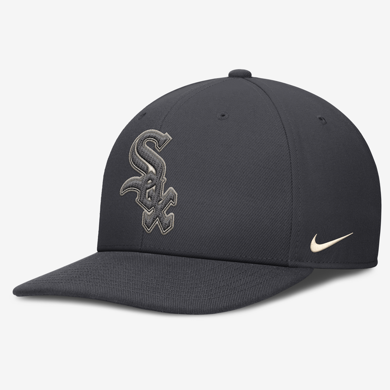 Gorra estructurada de visera cuadrada para hombre Nike Statement Dri-Fit Pro Chicago White Sox Gris