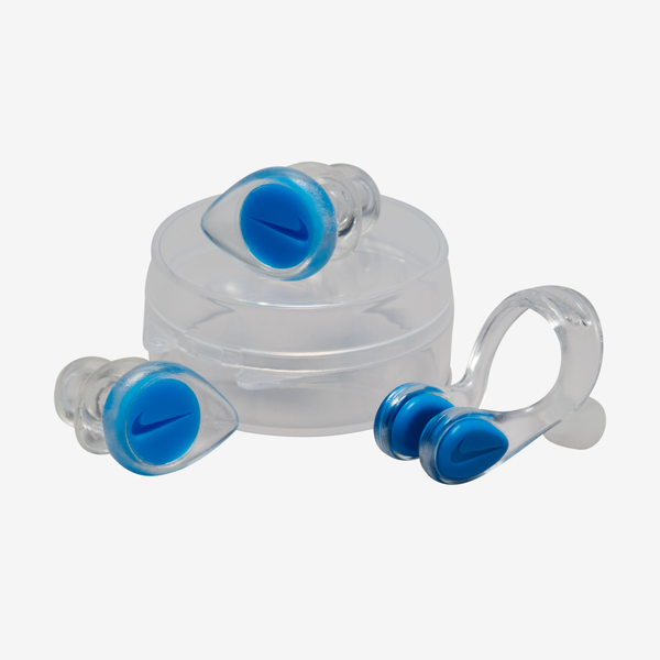 Juego De Pinzas Para La Nariz Y Tapones Para Los Oídos Nike Azul