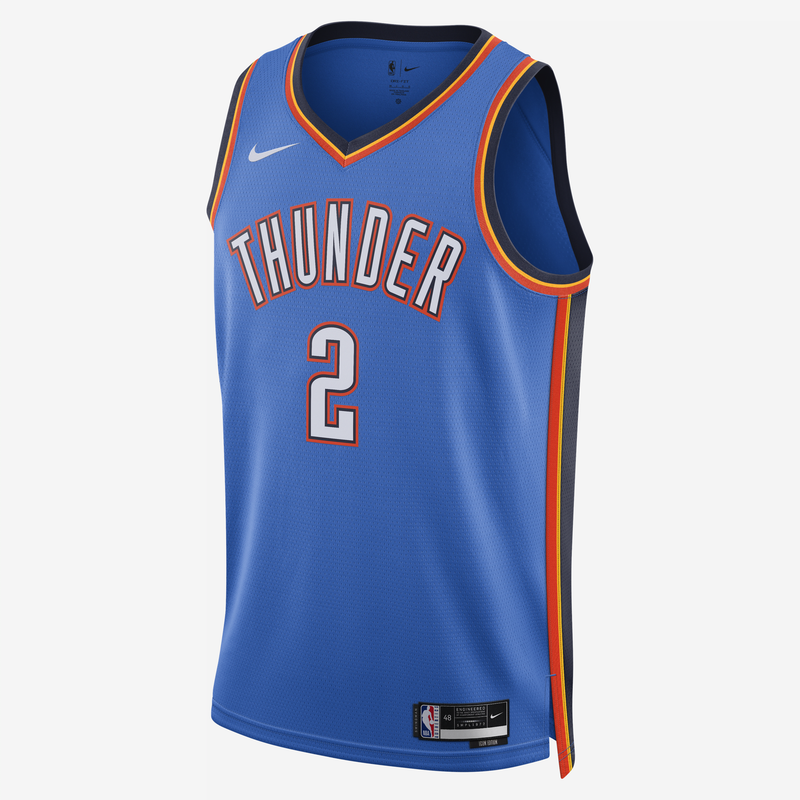 Jersey Nike Dri-Fit De La Nba Swingman Para Hombre Oklahoma City Thunder Icon Edition Azul