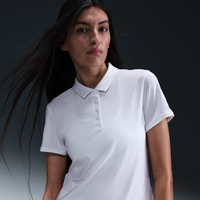 Polo de golf de manga corta Dri-FIT para mujer Nike Victory Blanco