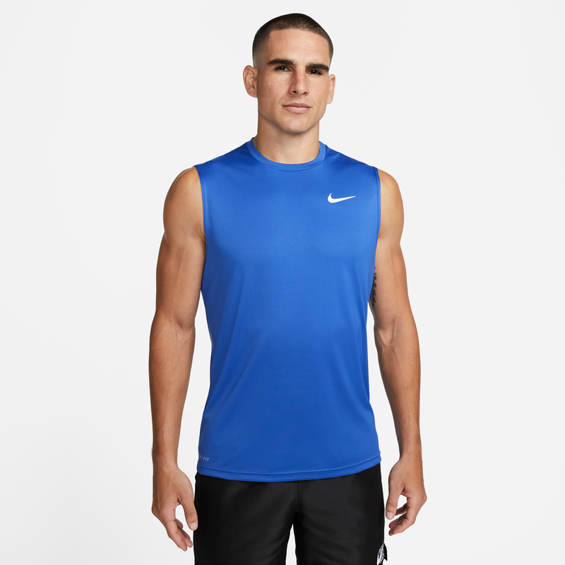 Camiseta Hydroguard De Natación Sin Mangas Para Hombre Nike Essential Azul