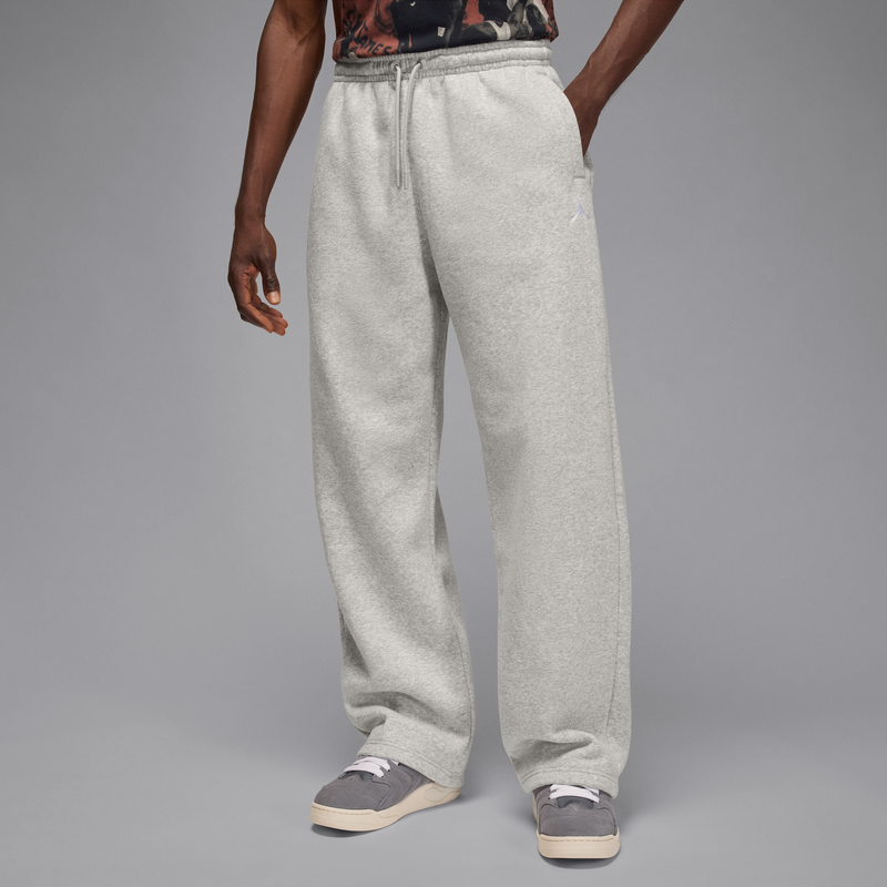 Pants Oversized Con Dobladillo Abierto Para Hombre Jordan Brooklyn Fleece Gris