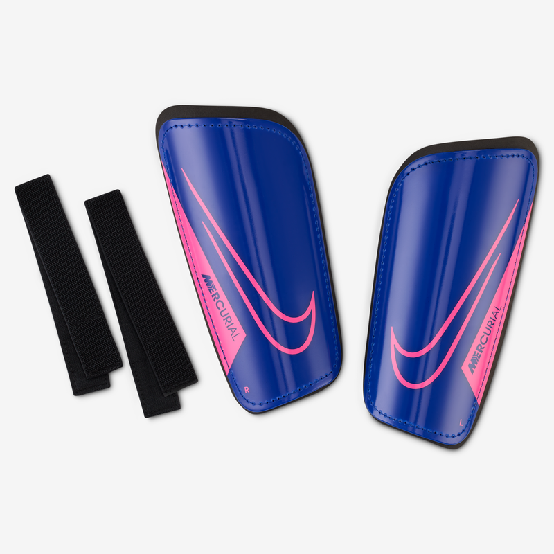 Protecciones para pierna de fútbol NikeMercurial Hardshell Azul