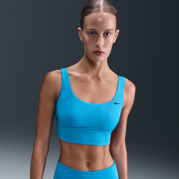 Prenda Para La Parte Superior De Midkini De Cuello Redondo Para Mujer Nike Essential Azul