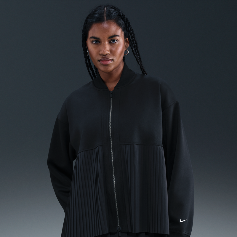 Chaqueta Plisada Para Mujer Nike Sportswear Negro
