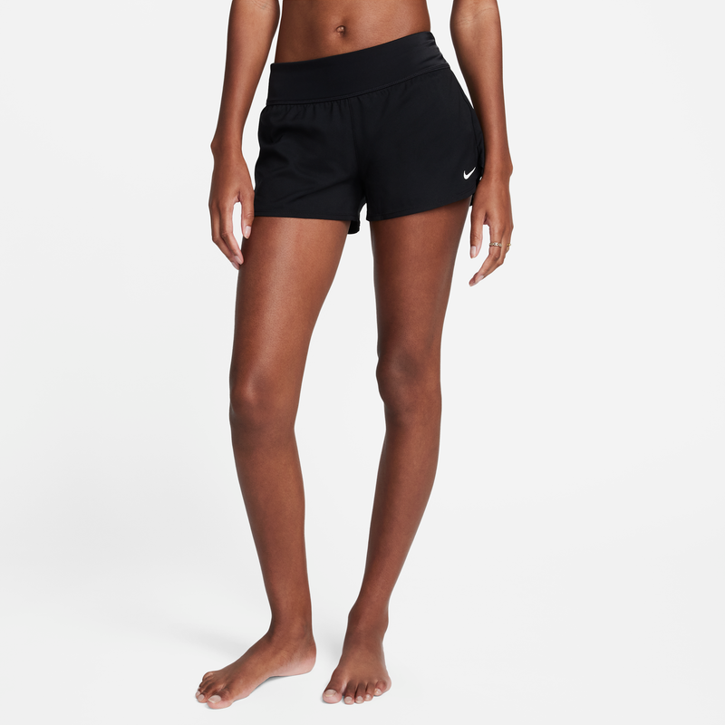 Shorts de playa para mujer Nike Swim Negro