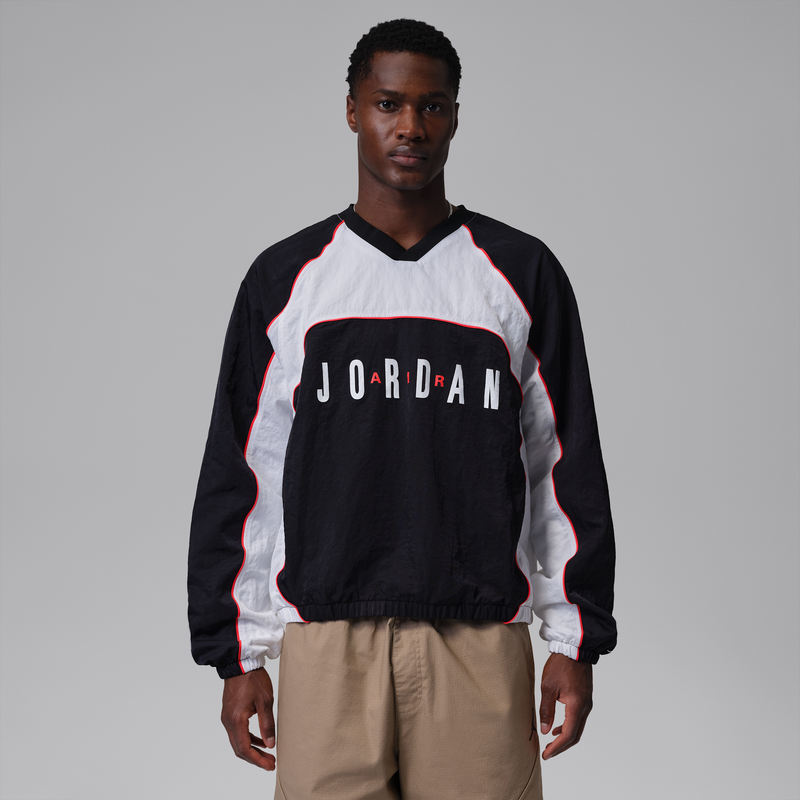 Playera de calentamiento de manga larga Jordan Flight para hombre Negro