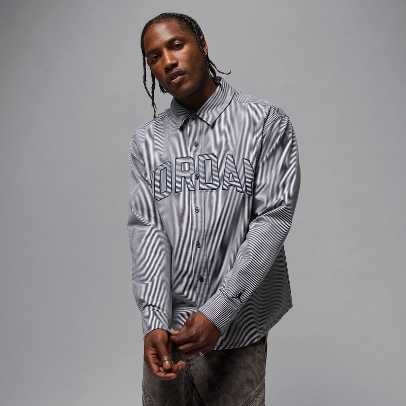 Jordan Flight Playera De Manga Larga Oxford Para Hombre Azul