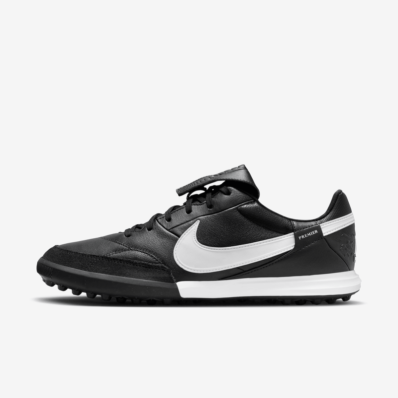 Tacos de fútbol para pasto sintético (turf) de corte low Nike Premier 3 Negro