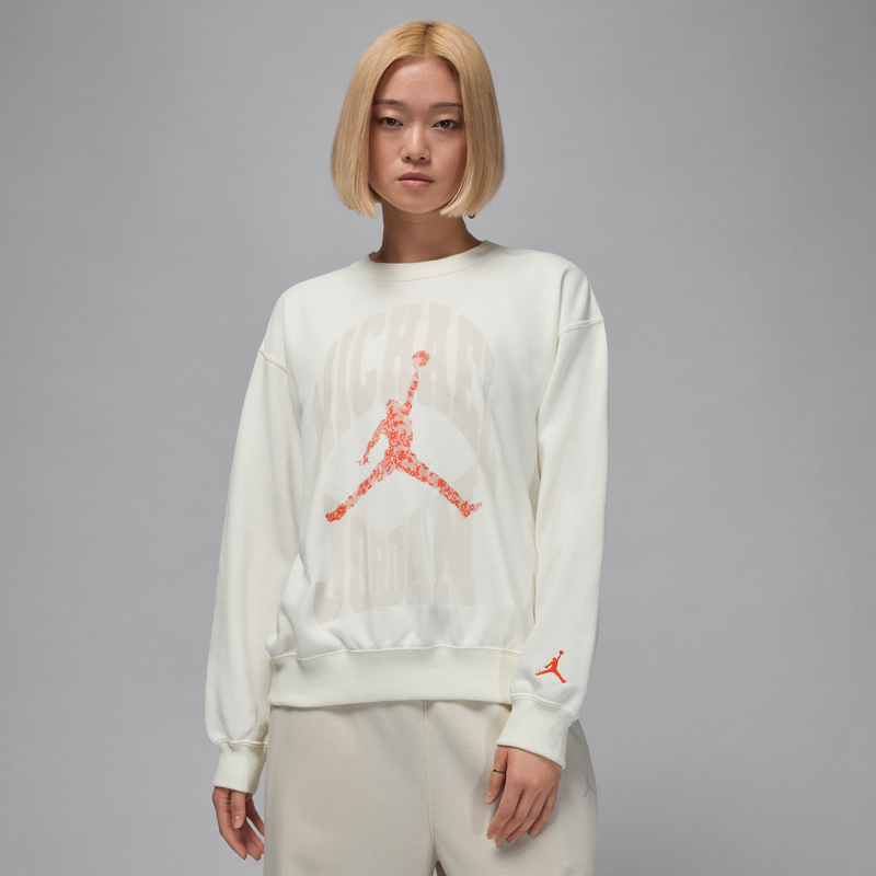 Sudadera De Cuello Redondo Para Mujer Jordan Brooklyn Fleece Blanco