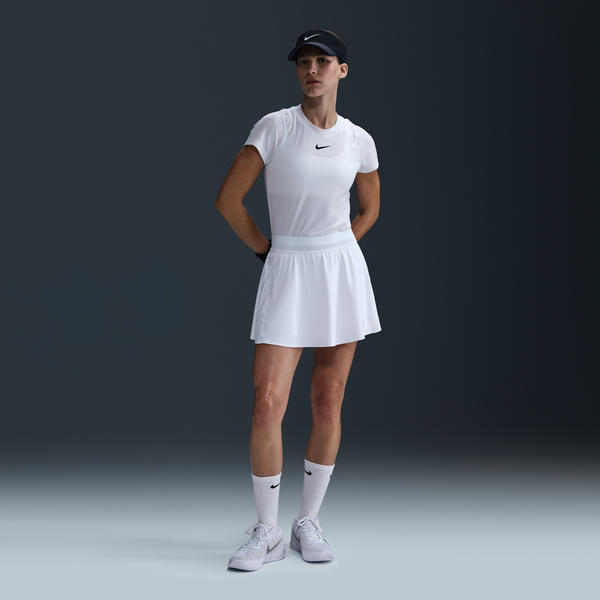 Falda De Tenis Dri-Fit Corta Para Mujer Nikecourt Advantage Blanco
