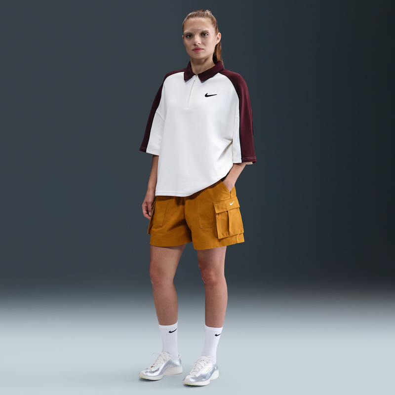 Shorts cargo de tiro medio holgados de 13 cm para mujer Nike Sportswear Marrón