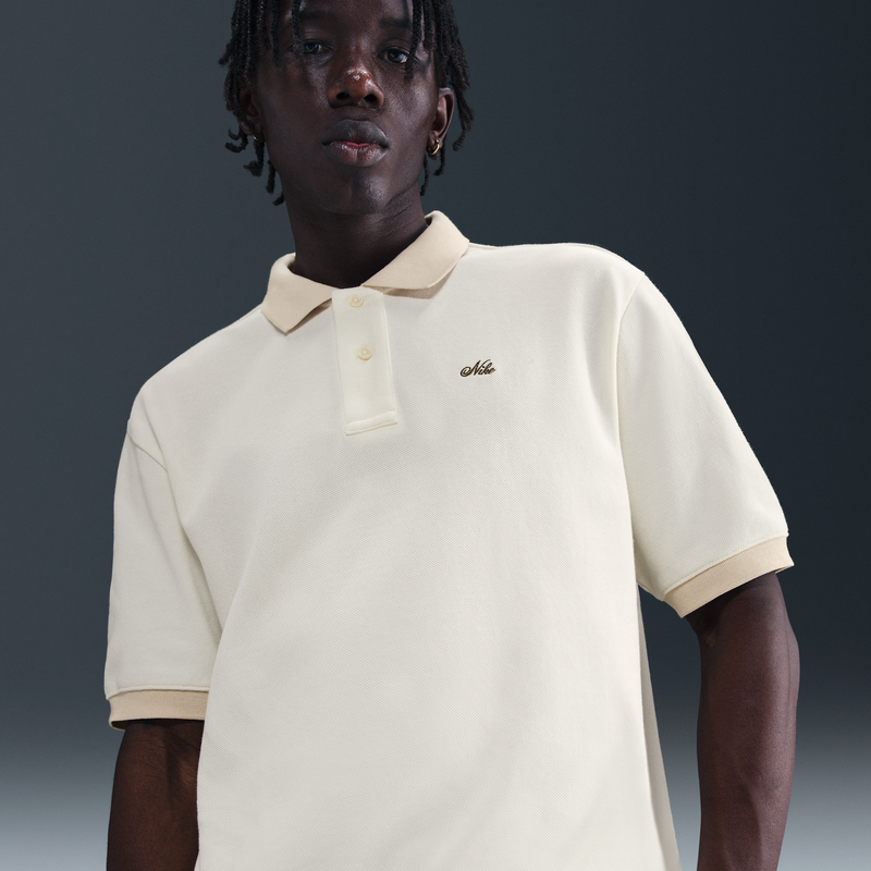 Polo de alta densidad para hombre Nike Life Blanco