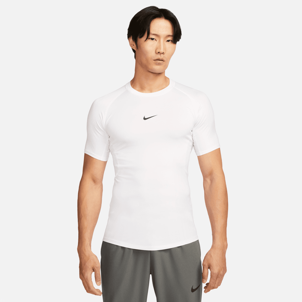 Playera De Fitness Ajustada De Manga Corta Dri-Fit Para Hombre Nike Pro Blanco