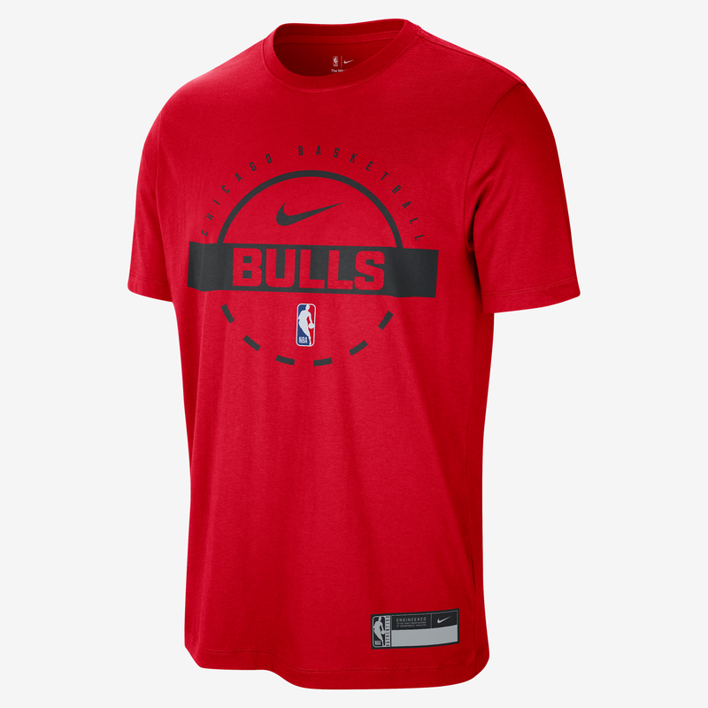 Playera De Entrenamiento Nike Dri-Fit De La Nba Para Hombre Chicago Bulls Authentics Rojo