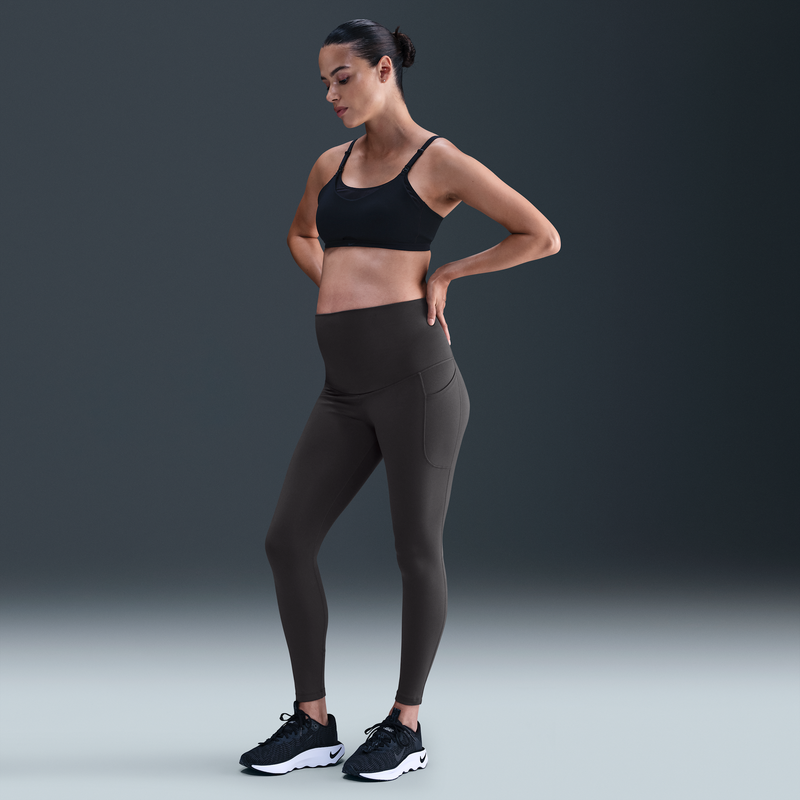 Leggings De Maternidad De Tiro Alto De 7/8 Con Bolsillos Para Mujer Nike (M) One Gris
