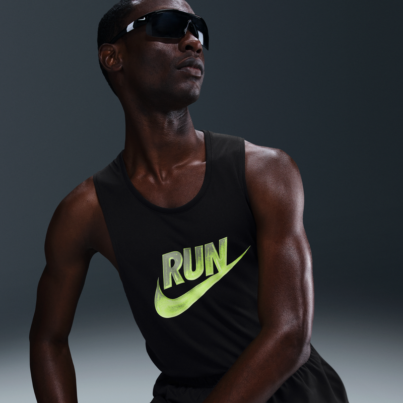 Camiseta De Tirantes De Correr Dri-Fit Para Hombre Nike Miler Run Energy Negro