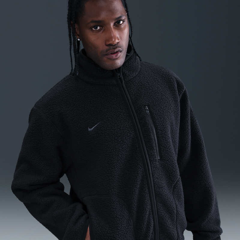 Chamarra acondicionada para el invierno para hombre Nike Sportswear Club Negro