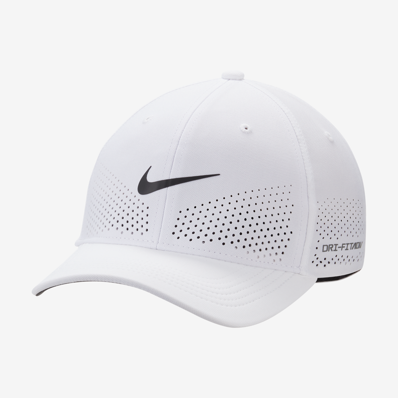 Gorra SwooshFlex estructurada Nike Dri-FIT ADV Rise Blanco