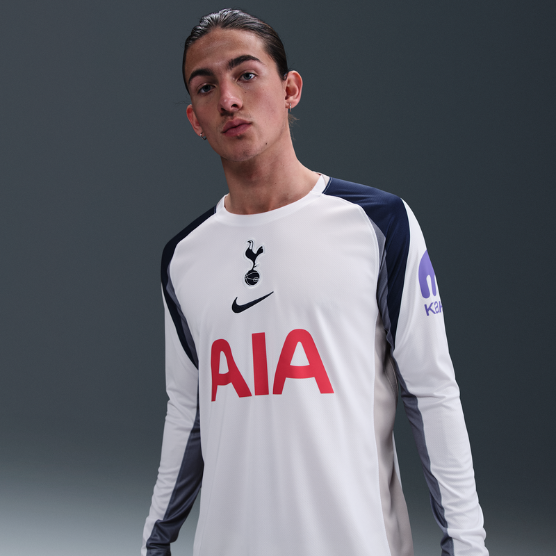 Tottenham Hotspur Local 2025/26 Stadium Jersey De Fútbol De Manga Larga Nike Dri-Fit Replica Para Hombre Blanco
