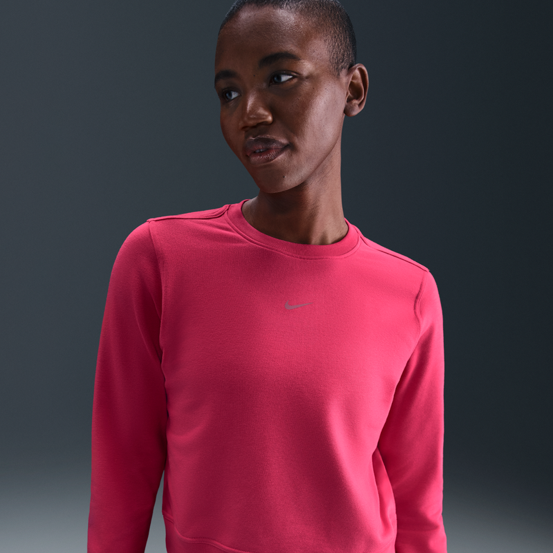Sudadera De French Terry Con Cuello Redondo Para Mujer Nike Dri-Fit One Rosa