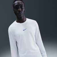 Playera de básquetbol de manga larga para hombre Nike Blanco