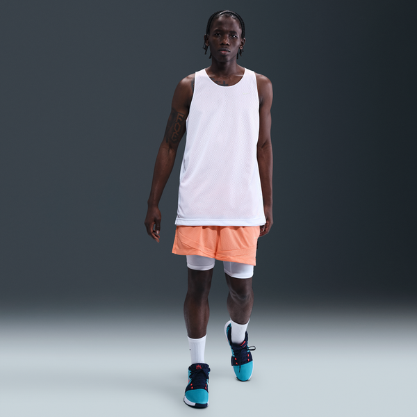 Nike Icon Shorts De Básquetbol Dri-Fit De 10 Cm 2 En 1 Para Hombre Naranja