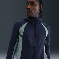 Chamarra Windrunner para hombre con tecnología Nike Tech de tejido Fleece con cierre completo y bloques de color Azul