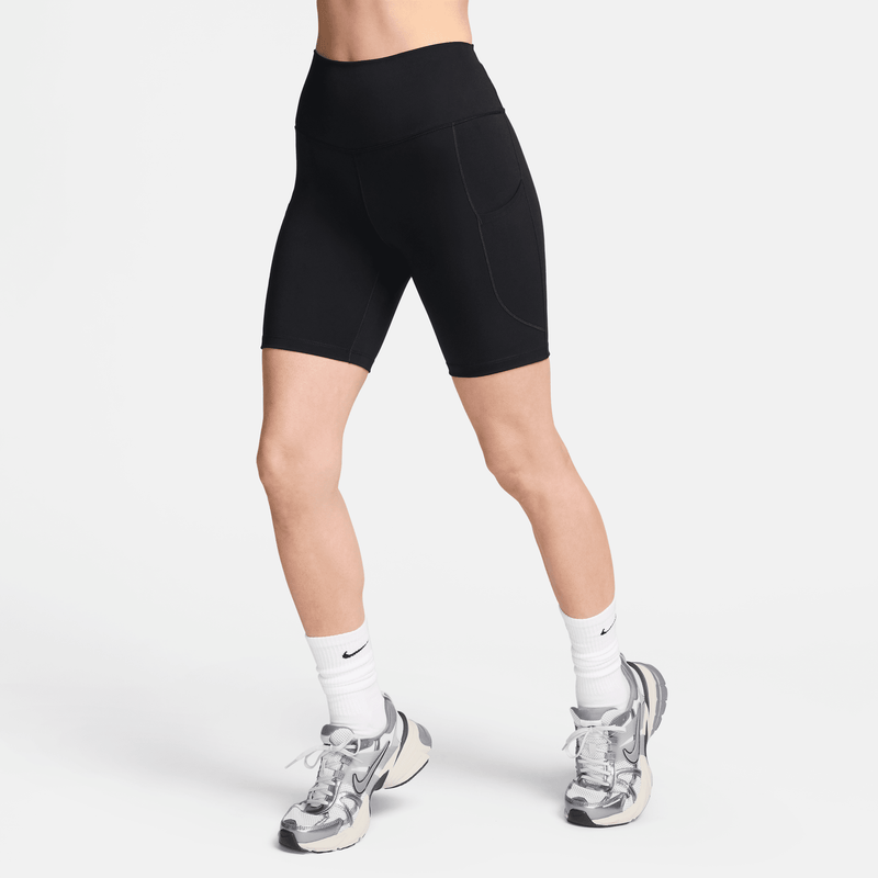 Shorts De Ciclismo Con Bolsillos De Tiro Alto De 20 Cm Para Mujer Nike One Negro