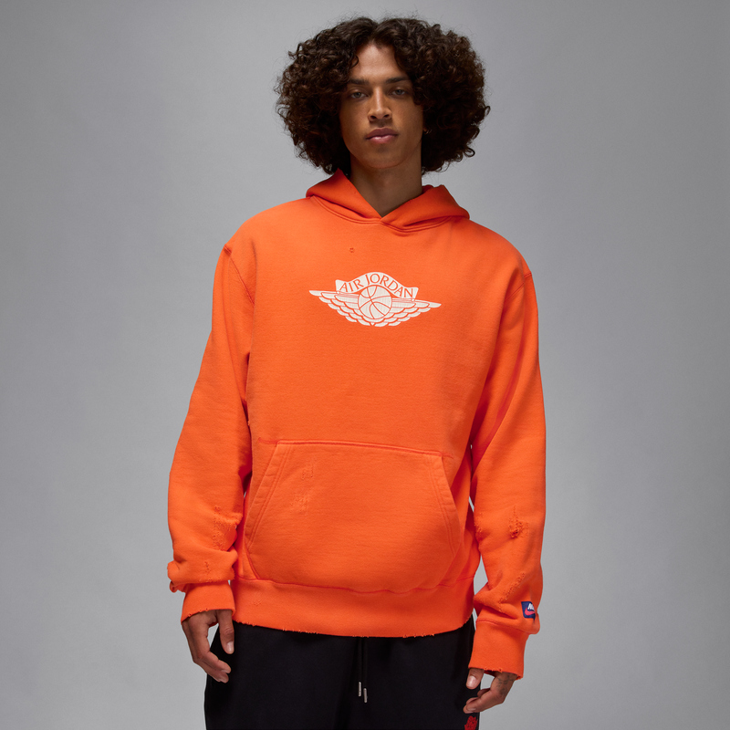 Sudadera Con Gorro Sin Cierre De Tejido Fleece Para Hombre Jordan Rare Air Naranja