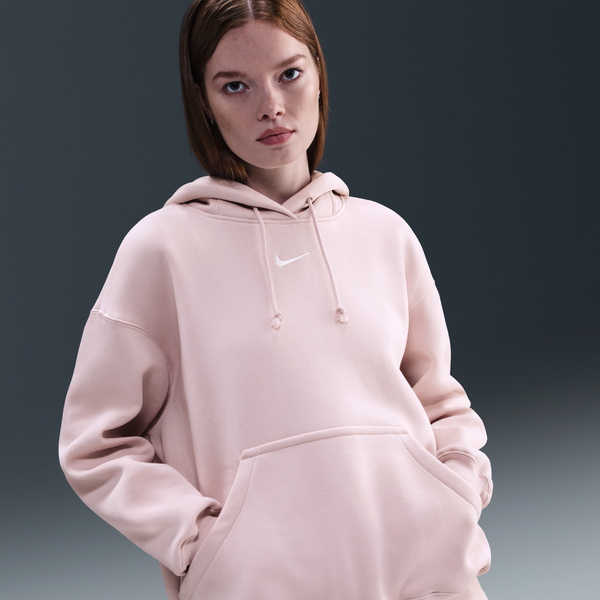 Sudadera Con Gorro Sin Cierre Oversized Para Mujer Nike Sportswear Phoenix Fleece Rosa