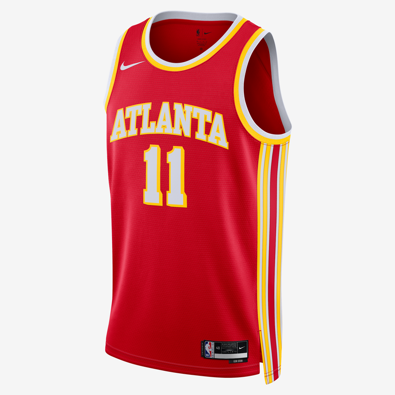 Jersey Nike Dri-FIT de la NBA Swingman para hombre Atlanta Hawks Icon Edition Rojo