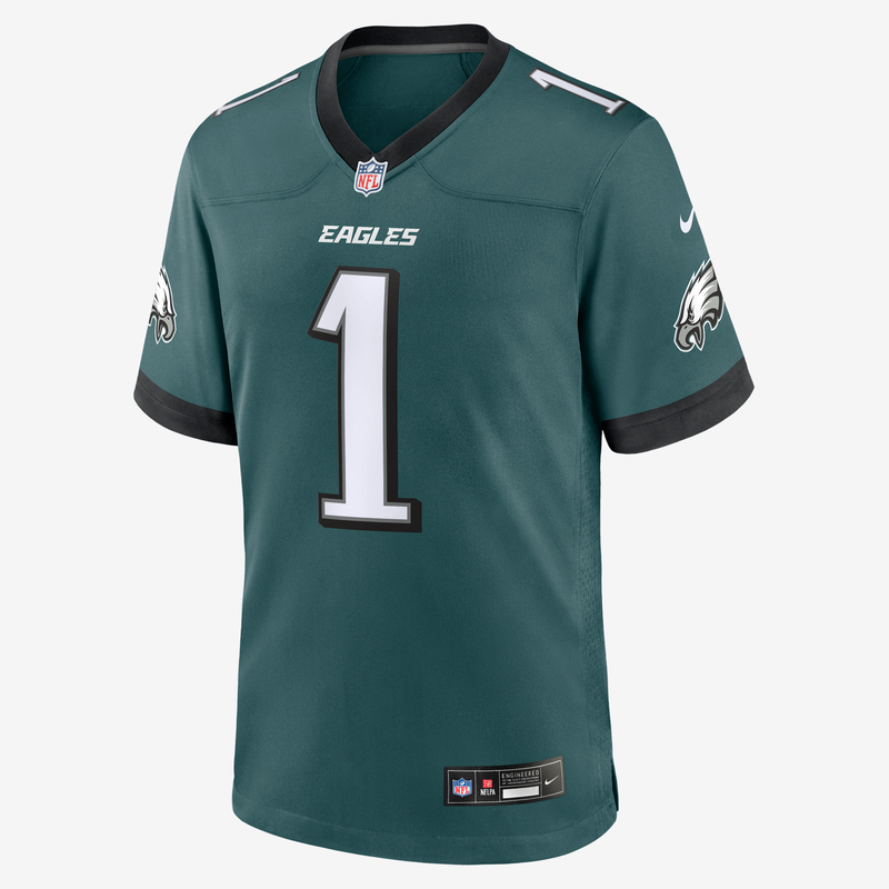Jersey Nike de la NFL Game para hombre Jalen Hurts Philadelphia Eagles Verde