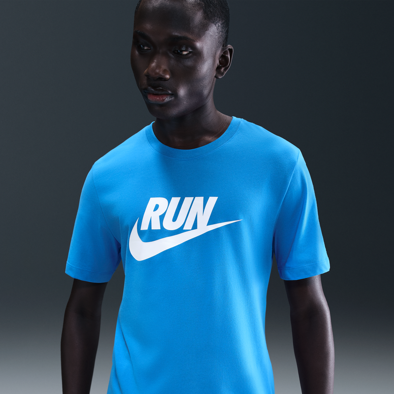 Playera de correr Dri-FIT para hombre Nike Azul