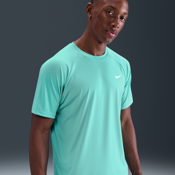 Camiseta Hydroguard De Natación De Manga Corta Para Hombre Nike Essential Verde