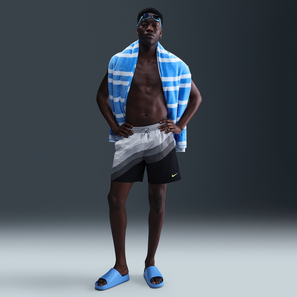 Shorts De Vóleibol De 18 Cm Con Forro Completo Para Hombre Nike Swim Negro