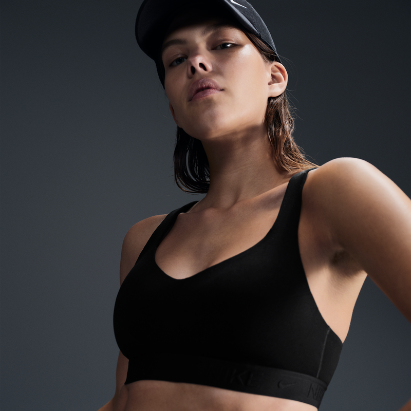 Bra Deportivo Ajustable Acolchado Para Mujer Nike Indy High Support Negro