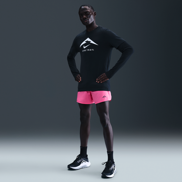 Shorts De Correr Dri-Fit Adv De 13 Cm Con Forro De Ropa Interior Para Hombre Nike Trail Second Sunrise Rosa