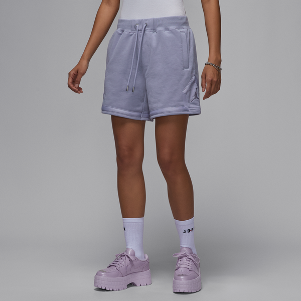 Shorts Diamond De French Terry Para Mujer Jordan Flight Fleece Morado