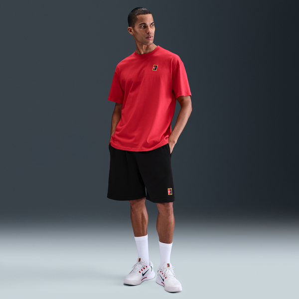 Shorts De Tenis Dri-Fit De Tejido Fleece Para Hombre Nikecourt Heritage Negro
