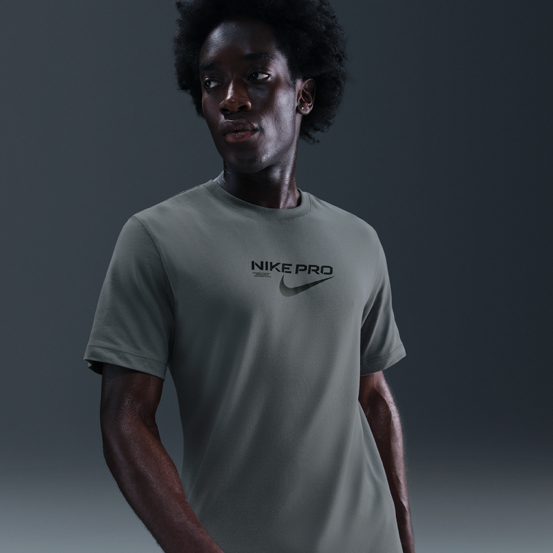 Playera De Entrenamiento Dri-Fit Para Hombre Nike Gris