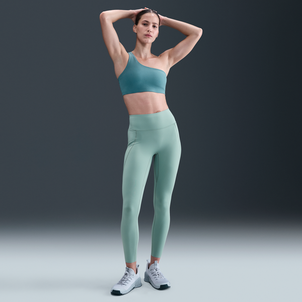 Leggings De Cintura Alta Sin Costura Delantera De 7/8 Para Mujer Nike Universa Verde