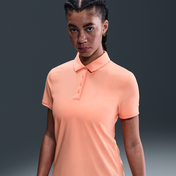 Polo De Golf De Manga Corta Dri-Fit Para Mujer Nike Victory Naranja