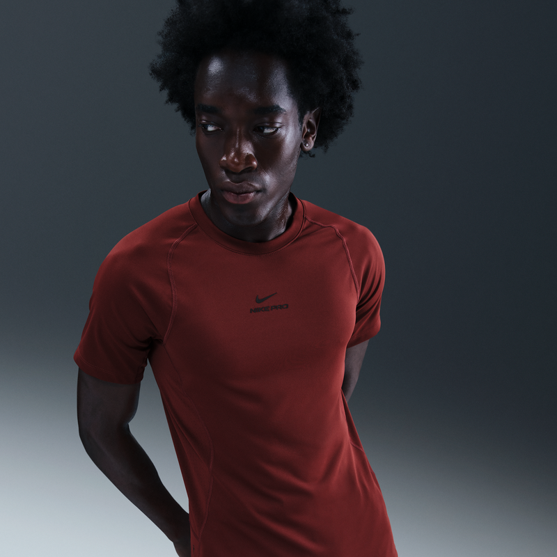 Playera De Manga Corta Dri-Fit Para Hombre Nike Pro Training Rojo