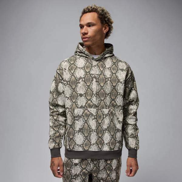 Sudadera Con Gorro Sin Cierre Dri-Fit Estampada Para Hombre Jordan Sport Hoop Fleece Blanco