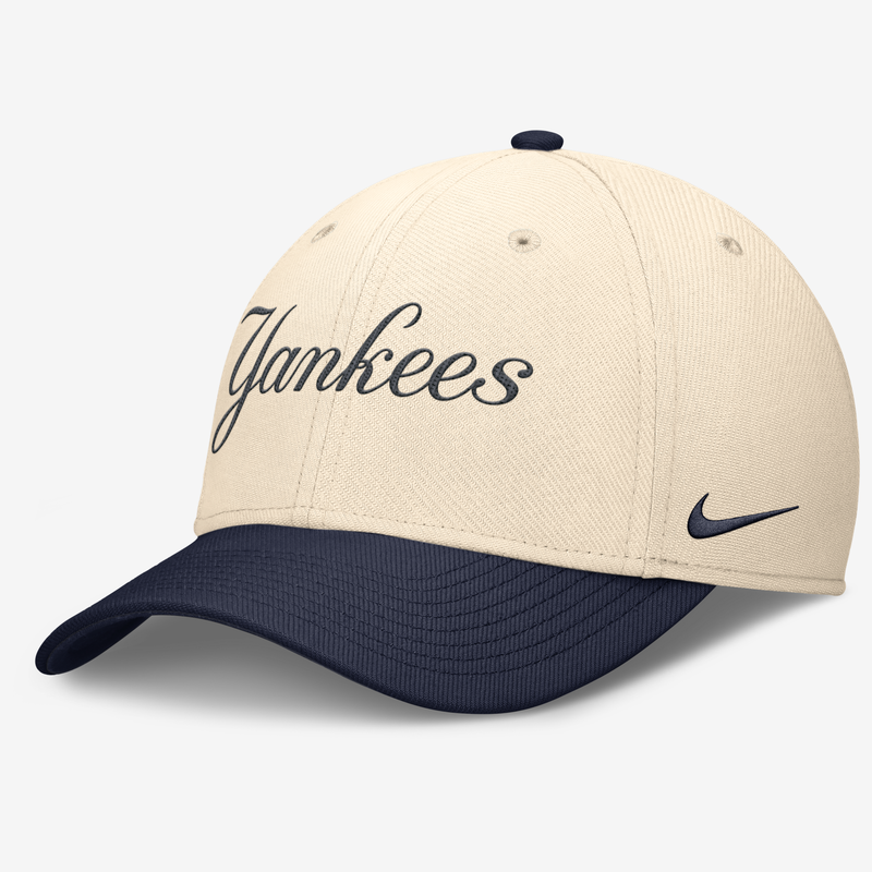 Gorra Nike Dri-Fit De La Mlb Para Hombre New York Yankees Statement Rise Swoosh Marrón