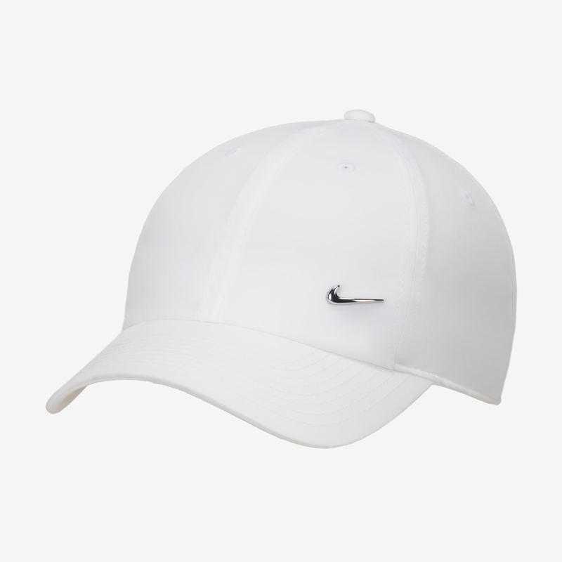 Gorra Swoosh Metálica Sin Estructura Nike Dri-Fit Club Blanco