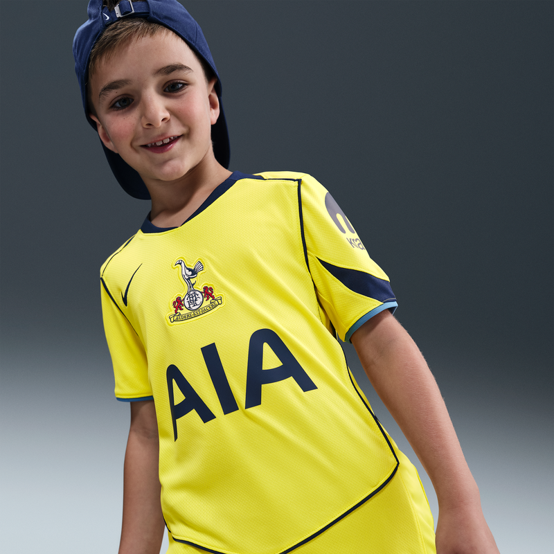 Jersey De Fútbol Nike Dri-Fit Total 90 Replica Del Tottenham Hotspur Alternativo 2025/26 Stadium Para Niños Talla Grande Amarillo